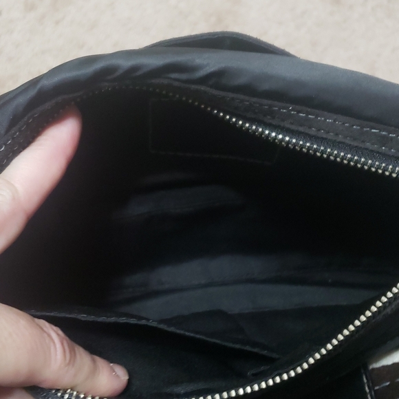 Vintage Coach nylon tote multiple pockets exterior 2 sides  front zip back open - Picture 6 of 15